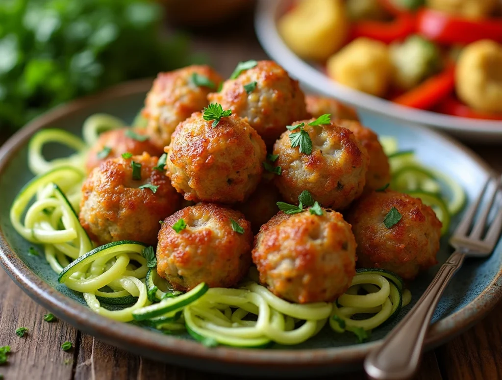 Air Fryer Turkey Meatballs Without Breadcrumbs