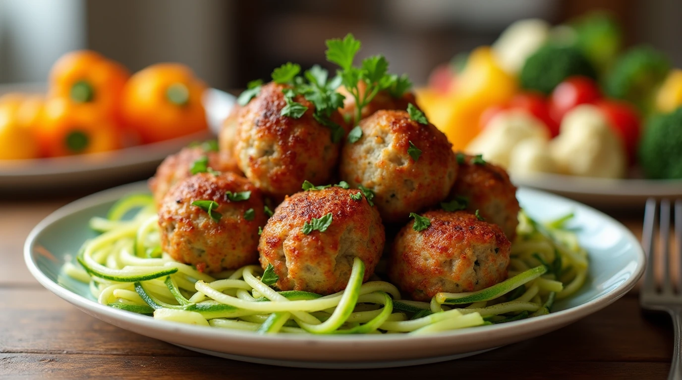 Air Fryer Turkey Meatballs Without Breadcrumbs