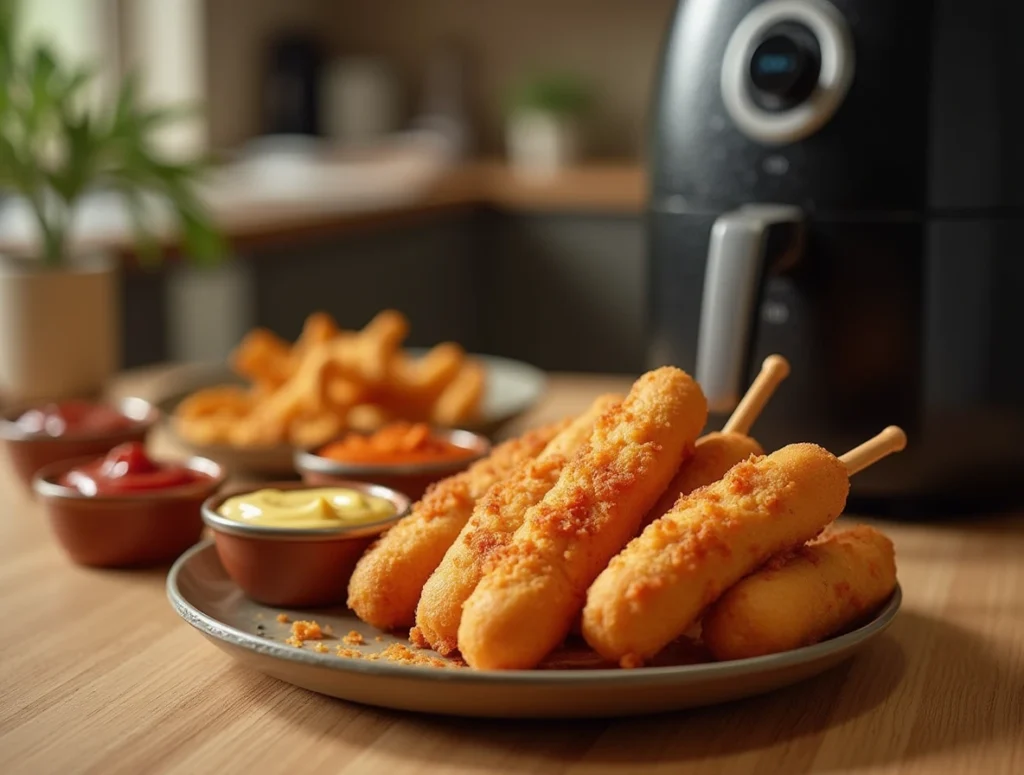 Cook State Fair Corn Dogs in an Air Fryer