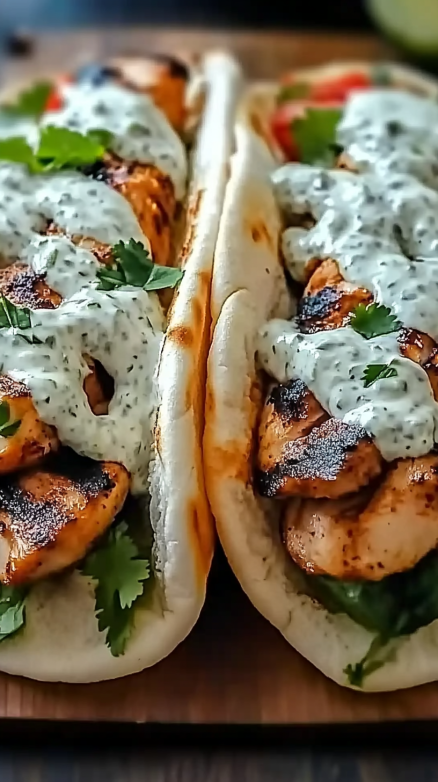 Griekse Kippen-Gyros met Komkommer