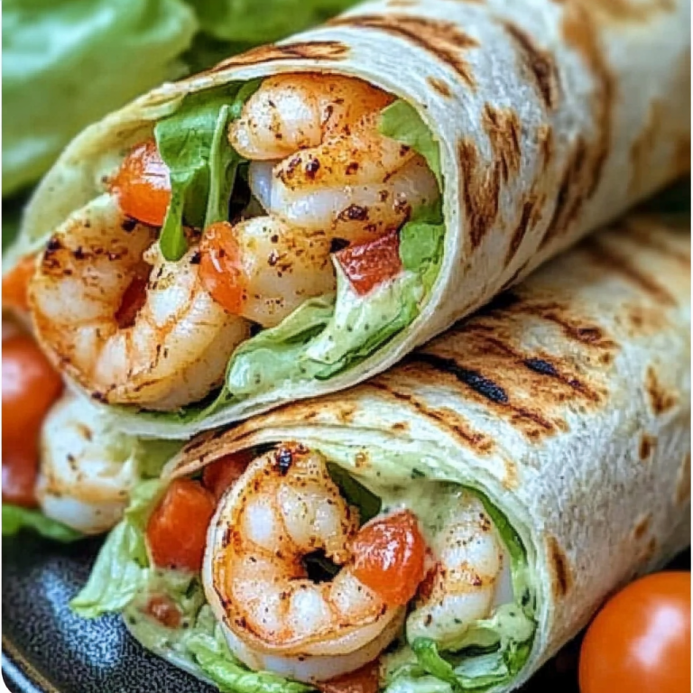 Gegrilde Caesarwraps met Garnalen