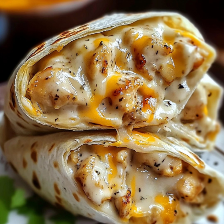 Knapperige Kippenwraps met Knoflook en Kaas