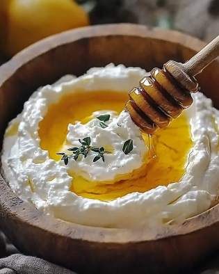 Opgeklopte Feta met Honingdip