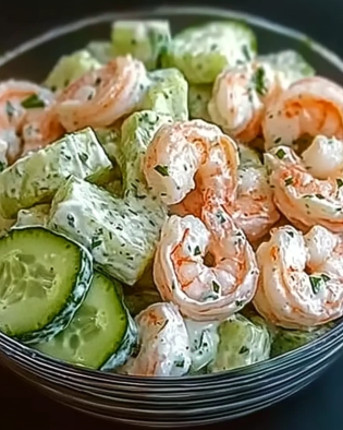  Romige Komkommer-Garnalensalade