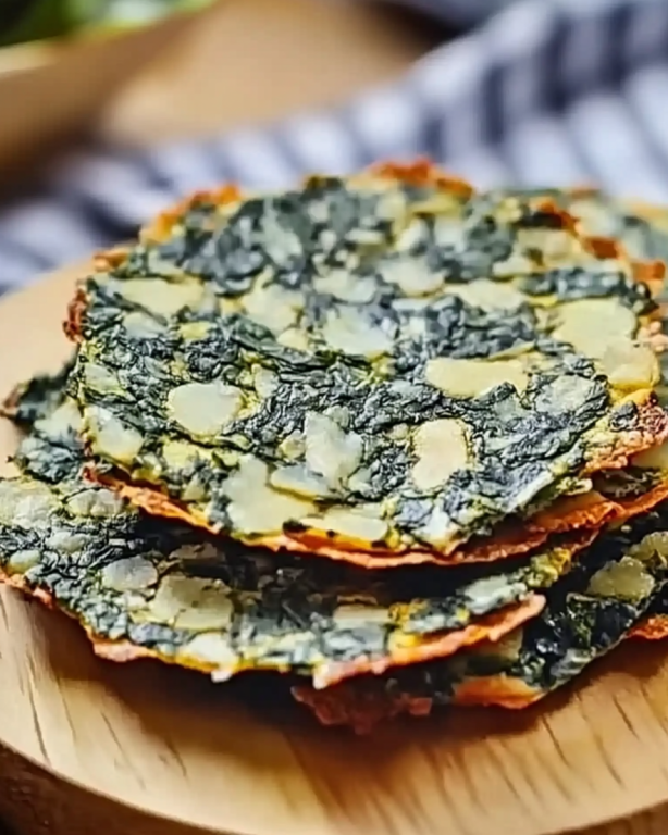 Spinach-Feta Crisps